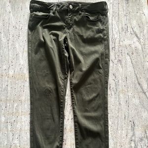 Women's American Eagle Super Stretch Jegging Green Jeans Size 8
